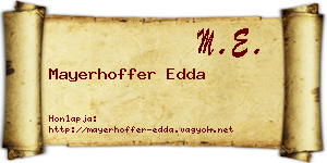 Mayerhoffer Edda névjegykártya